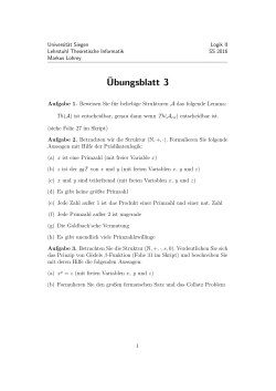 Ubungsblatt 3 - Universität Siegen