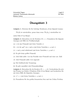 Ubungsblatt 3 - Universität Siegen