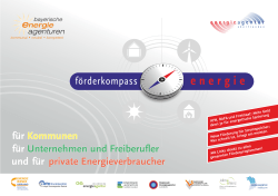 Förderkompass - Bayerische Energieagenturen