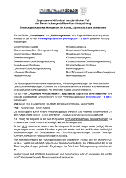 zugelassenen Hilfsmittel
