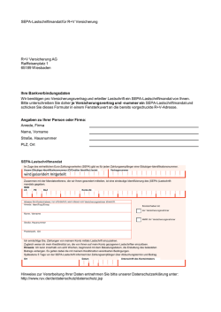 SEPA-Lastschriftmandat für R+V Versicherung