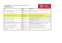 Programm Institutskolloquium - Technische Universität Braunschweig