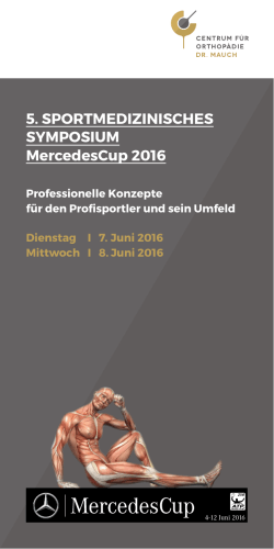 Programm - Sportmedizin Mercedescup | 07.06.