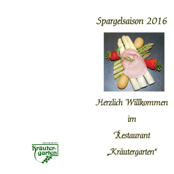 Spargelkarte als PDF Datei - Das Restaurant Kräutergarten Coburg