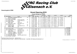 Gesamtergebnis ORE8 - RC Racing Club Eisenach eV