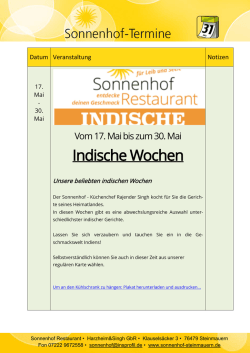 Indische Wochen