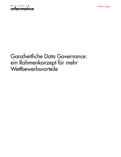 Ganzheitliche Data Governance: ein Rahmenkonzept