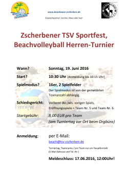 Zscherbener TSV Sportfest, Beachvolleyball Herren