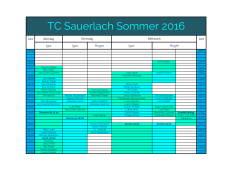 TC Sauerlach Sommer 2016