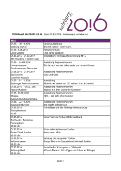 PROGRAMM SALZBURG 20.16 Stand 07.03.2016