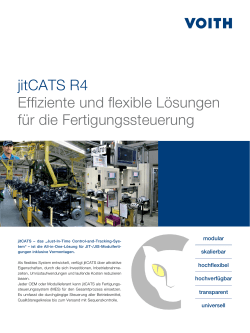 jitCATS R4 Effiziente und flexible Lösungen für die