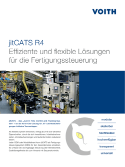 jitCATS R4 Effiziente und flexible L&ouml;sungen f&uuml;r die