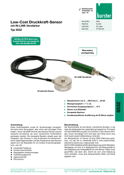 Low-Cost Druckkraft-Sensor - Burster Präzisionsmesstechnik GmbH