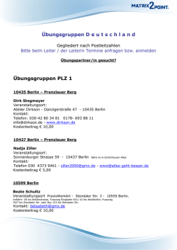 Übungsgruppen D eutschland Übungsgruppen - MATRIX-2