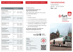 Fahrplan der Fahrbibliothek Erfurt