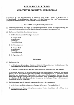 Feuerwehrsatzung