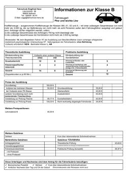 Info Klasse B17 - Fahrschule Siegfried Henz