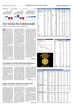 Ein Schub f&uuml;r Edelmetalle - Swiss Rock Asset Management