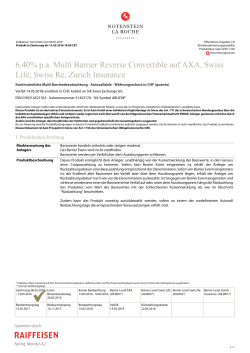 6.40% p.a. Multi Barrier Reverse Convertible auf AXA, Swiss Life