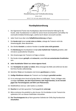 Hundeplatzordnung