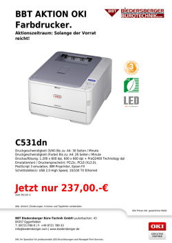 Jetzt nur 237,00. - BBT Biedersberger Bürotechnik GmbH