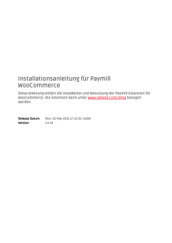 Installationsanleitung f&uuml;r Paymill WooCommerce