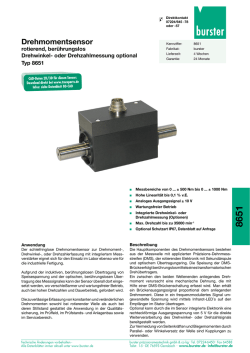 Drehmomentsensor - Burster Pr&auml;zisionsmesstechnik GmbH & Co KG