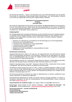 im Forschungsmanagement am Institut f&uuml;r Angewandte Forschung