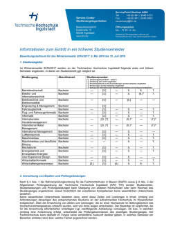 Hochschule Ingolstadt Postfach 210454 85019 Ingolstadt