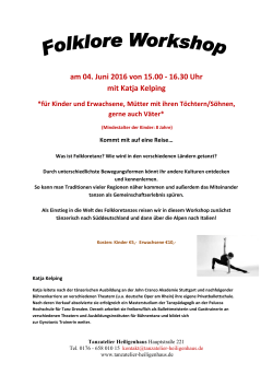 Folklore Workshop - Tanzatelier Heiligenhaus