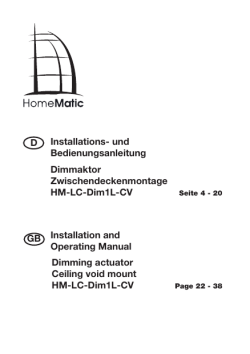 Installations- und Bedienungsanleitung Dimmaktor