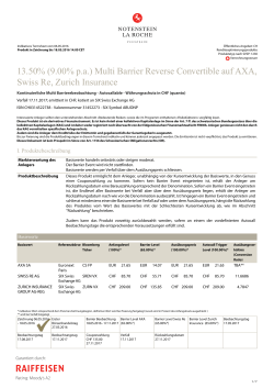 13.50% (9.00% p.a.) Multi Barrier Reverse Convertible auf AXA