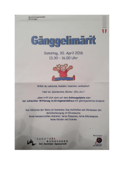 Page 1 Ewohnergemeinde Münsingen G Samstag, 30. April 2016