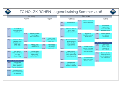 TC HOLZKIRCHEN Jugendtraining Sommer 2016