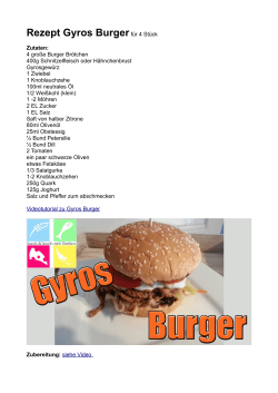 Rezept Gyros Burgerfür 4 Stück