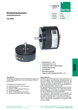 Drehwinkelsensor - Burster Pr&auml;zisionsmesstechnik GmbH & Co KG
