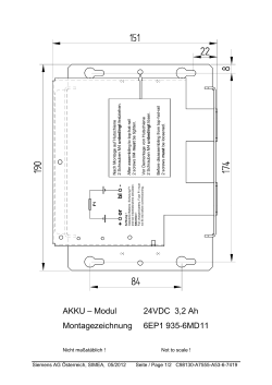 AKKU – Modul 24VDC 3,2 Ah Montagezeichnung