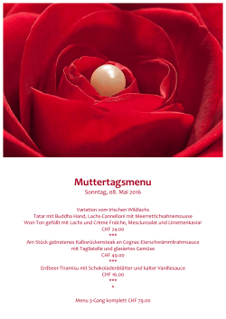 Muttertagsmenu - Restaurant Sternen Walchwil