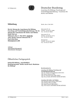 66. Sitzung am Mittwoch, 11. Mai 2016, 14:30 Uhr (pdf | 208 KB)