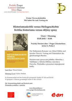 Historismuskritik versus Heilsgeschichte Kritika historismu versus