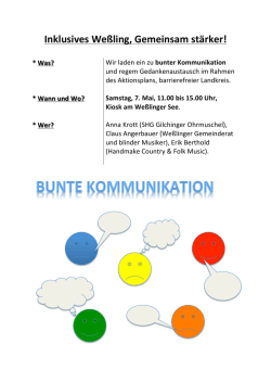 Inklusives We&szlig;ling, Gemeinsam st&auml;rker!