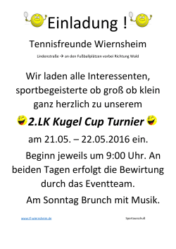 2.LK Kugel Cup Turnier - Tennisfreunde Wiernsheim eV