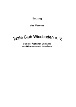 Satzung - Aerzte Club Wiesbaden