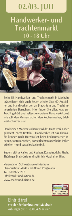 Infos - Maxlrainer Kultursommer