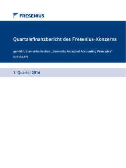 Quartalsfinanzbericht des Fresenius