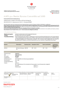 6.60% pa Barrier Reverse Convertible auf AMS