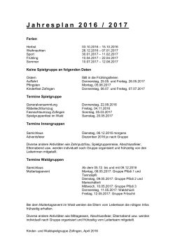 Jahresplan 16-17 - Spielgruppe Zofingen