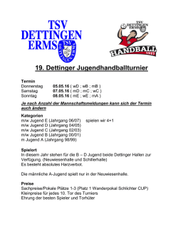 Jugendturnier in Dettingen