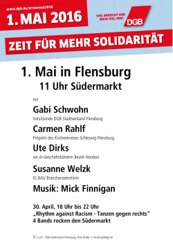 1. Mai in Flensburg - DGB Schleswig
