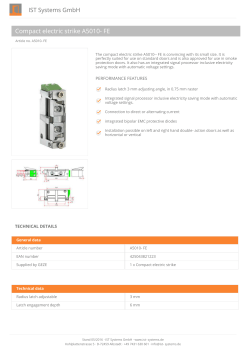 Compact electric strike A5010- FE